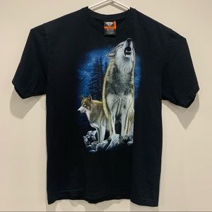 Vintage Single Stitch Rock Eagle Tee Shirt Wolf Nature AOP